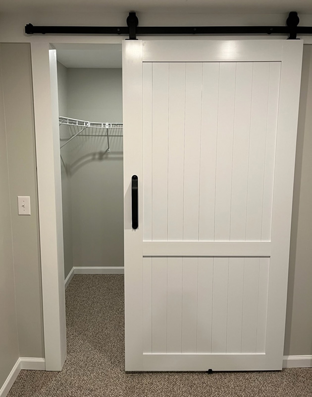 bear-ridge-construction-closet Closet with Barn Door